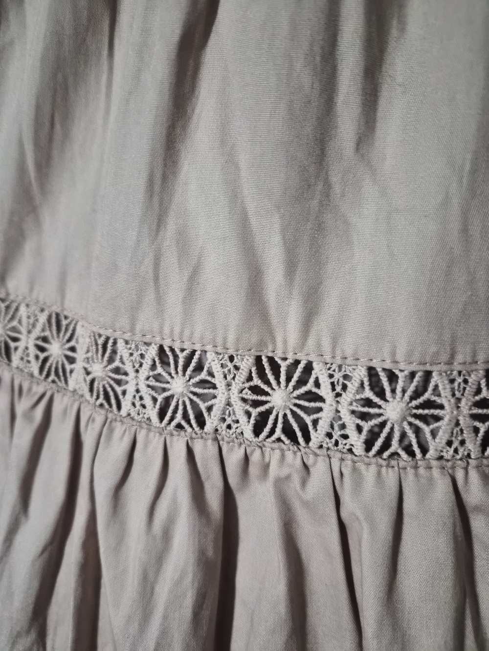 Listicle Pink Tiered Maxi Dress with Lace Trim - Picture 5 of 7
